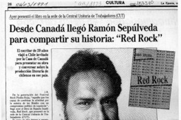 Desde Canadá llegó Ramón Sepúlveda para compartir su historia, "Red Rock"