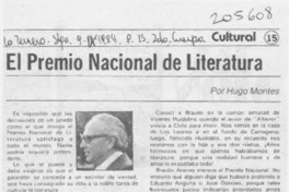 El Premio Nacional de Literatura, Braulio Arenas
