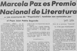 Marcela Paz es Premio Nacional de Literatura.