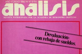 Portada de Análisis: n° 47-52, julio-diciembre de 1982