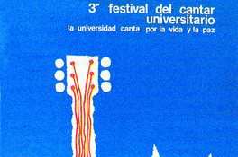 Afiche del 3° Festival del cantar universitario: la universidad canta por la vida y la paz, octubre 1979