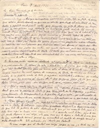 [Carta], 1932 abril.7 Paris, Francia <a> María Luisa Fernández, Chile  [manuscrito] Vicente Huidobro.