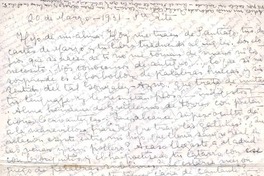 [Carta], 1931 marzo 20 Santa Rita, Chile <a> Vicente Huidobro, Paris, Francia