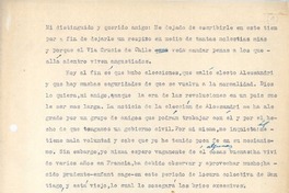 [Carta, 1932 nov. 3 Cavi di Lavagna, Génova, Italia <a> Pedro Aguirre Cerda, Chile