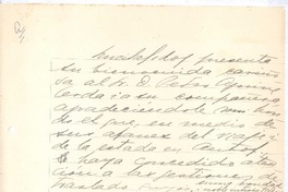 [Carta], 1921 abr. 10 Santiago, Chile <a> Pedro Aguirre Cerda, Chile