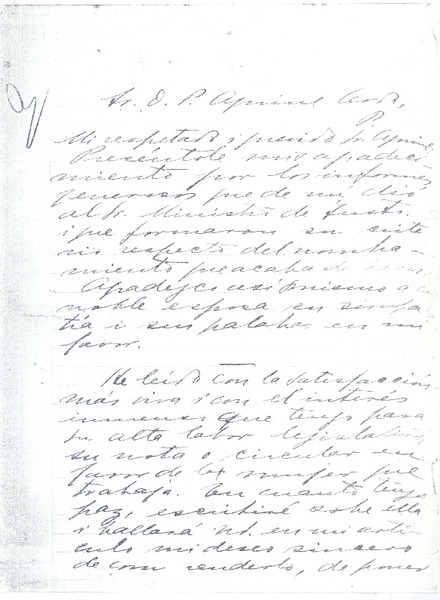 [Carta], 1921 mayo 16 Santiago, Chile <a> Pedro Aguirre Cerda, Chile