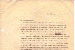 [Carta, entre 1940 y 1947], Chile <a> Oscar Castro  [manuscrito] Alone.