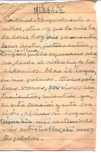 Mensaje para la conmemoración, del segundo aniversario de la muerte de Oscar Castro, en Rancagua, el 1° de noviembre de 1949