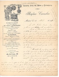 [Carta], 1910 abril 26 Madrid, España <a> Rubén Darío