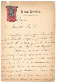 [Carta], 1899 ene. 18 España <a> Rubén Darío