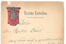 [Carta], 1899 ene. 18 España <a> Rubén Darío