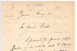 [Carta], 1902? may. 26 Génova, Italia <a> Rubén Darío