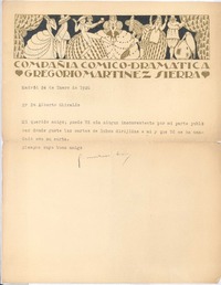 [Carta], 1926 ene. 24 Madrid, España <a> Alberto Ghiraldo