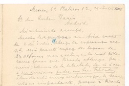 [Carta], 1908 sep. 2 México <a> Rubén Darío
