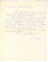[Carta], 1916 sep. 22 Santander, España <a> José Estrañi Grau
