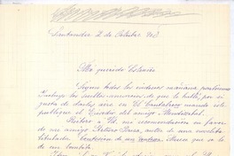 [Carta], 1908 oct. 2 Santander, España <a> José Estrañi Grau