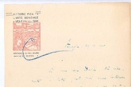 [Carta], 1905 nov. 29 Venecia, Italia <a> Rubén Darío