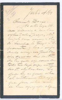 [Carta], 1899 jul. 4 Francia <a> Rubén Darío