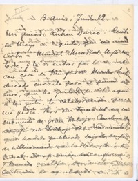 [Carta], 1904 jun. 12 Buenos Aires, Argentina <a> Rubén Darío