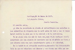 [Carta] 1923 mar. 20, Santiago, Chile [a] Augusto Winter