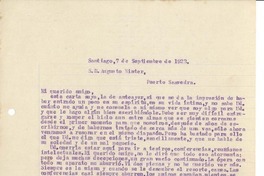 [Carta] 1923 sep. 7, Santiago, Chile [a] Augusto Winter