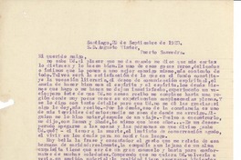 [Carta] 1923 sep. 29, Santiago, Chile [a] Augusto Winter