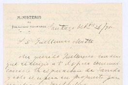 [Carta], 1875 oct. 26 Santiago, Chile <a> Guillermo Matta