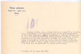 [Carta], 1969 ene. 22 Chillán, Chile <a> Elena Ruiz-Tagle