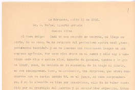 [Carta], 1938 jul. 23 San Antonio, Chile <a> Rafael Alberto Arrieta