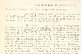 [Tarjeta], 1951 mar. 20 Concepción, Chile <a>Gonzalo Drago