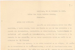 [Carta], 1943 feb. 24 Santiago, Chile <a> Roque Esteban Scarpa