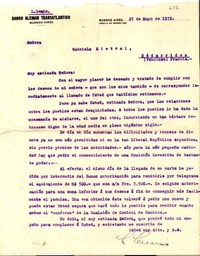 [Carta] 1932 mayo 27, Buenos Aires [a] Gabriela Mistral, Francia