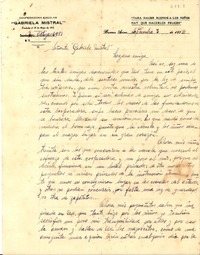 [Carta] 1932 sept. 3, Buenos Aires, [Argentina] [a] Gabriela Mistral