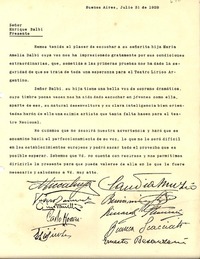 [Carta] 1928 jul. 31, Buenos Aires, [Argentina] [a] Enrique Balbi