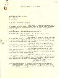 [Carta] 1932 feb. 27, Marsella, [Francia] [a] Gabriela Mistral, Puerto Rico