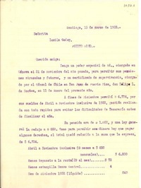 [Carta] 1933 mar. 15, Santiago [a] Gabriela Mistral, Puerto Rico