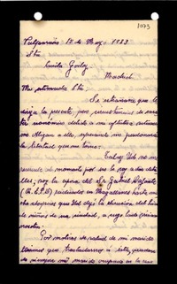 [Carta] 1933 mayo 13, Valparaíso, Chile [a] Lucila Godoy, Madrid, [España]