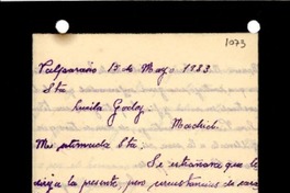 [Carta] 1933 mayo 13, Valparaíso, Chile [a] Lucila Godoy, Madrid, [España]