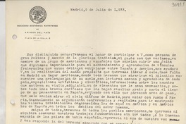 [Carta] 1933 jul. 9, Madrid, [España] [a] Gabriela Mistral