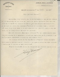 [Carta] 1933 ago. 28, Hellín, Albacete, [España] [a] Gabriela Mistral
