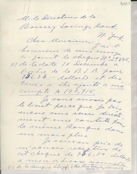 [Carta] 1932 dec. 10, Marsella, [Francia] [a] Lucila Godoy, Santurce, Puerto Rico