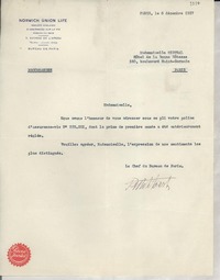 [Carta] 1927 dic 6, París, [Francia] [a] Gabriela Mistral, París