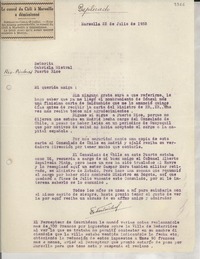 [Carta] 1933 jul. 22, Marsella, [Francia] [a] Gabriela Mistral, Rio-Piedras, Puerto Rico
