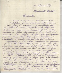 [Carta] 1933 nov. 14, Bedarrides, [Francia] [a] [Gabriela] Mistral