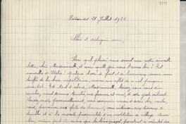 [Carta] 1932 juil 21, Bedarrides, [Francia] [a] Gabriela Mistral