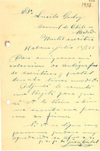 [Carta] 1933 jul. 12, La Habana [a] Lucila Godoy, Madrid