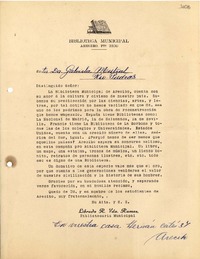 [Carta] 1933, Arecibo, Puerto Rico [a] Gabriela Mistral, Río Piedras