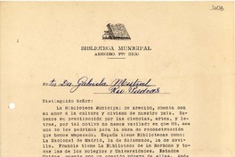 [Carta] 1933, Arecibo, Puerto Rico [a] Gabriela Mistral, Río Piedras
