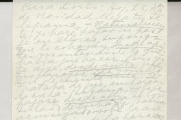 [Carta] 1949 dic. 26, Veracruz, México [a] Doris Dana, New York, Estados Unidos