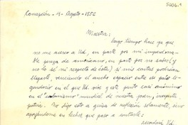 [Carta] 1952 ago. 4, Concepción, Chile [a] [Gabriela Mistral]